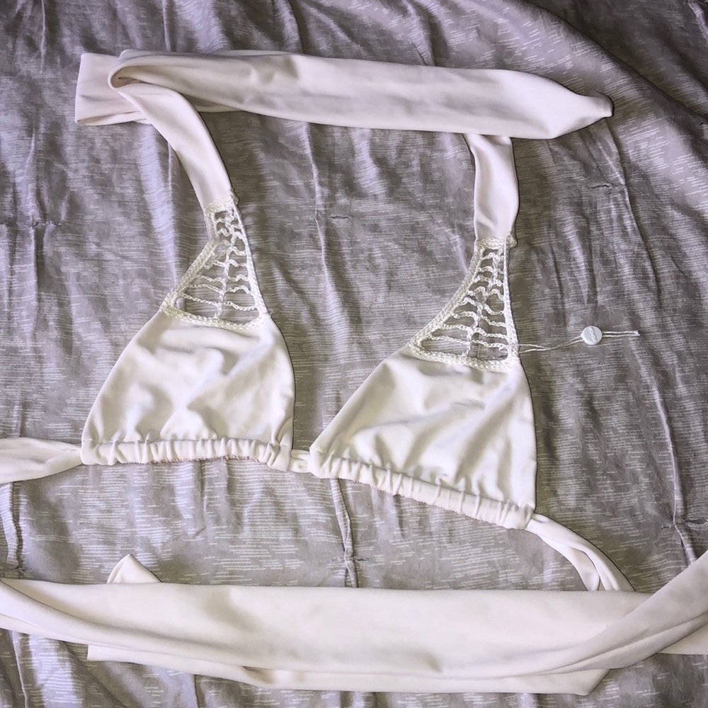 Acacia swimwear white top